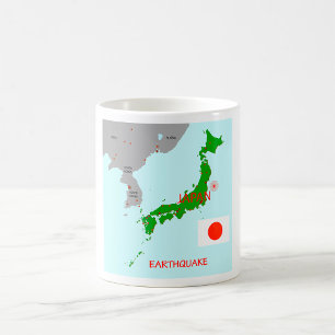 Erdbeben Seismic Map Kaffeetasse