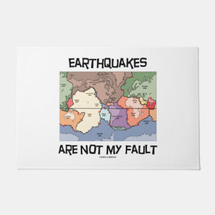 Erdbeben sind nicht mein Fault Plate Tektonics Map Fußmatte