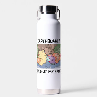 Erdbeben sind nicht mein Fault Plate Tektonics Map Trinkflasche