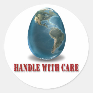 Erdbebenbehandlung mit Pflegeaufkleber Runder Aufkleber