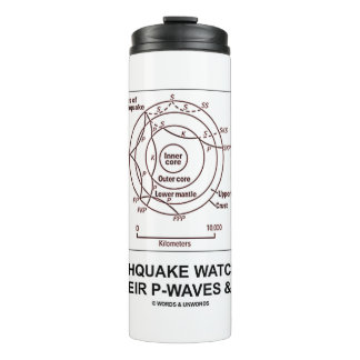 Erdbebenbeobachter kennen ihre P-Waves-S-Waves Thermosbecher
