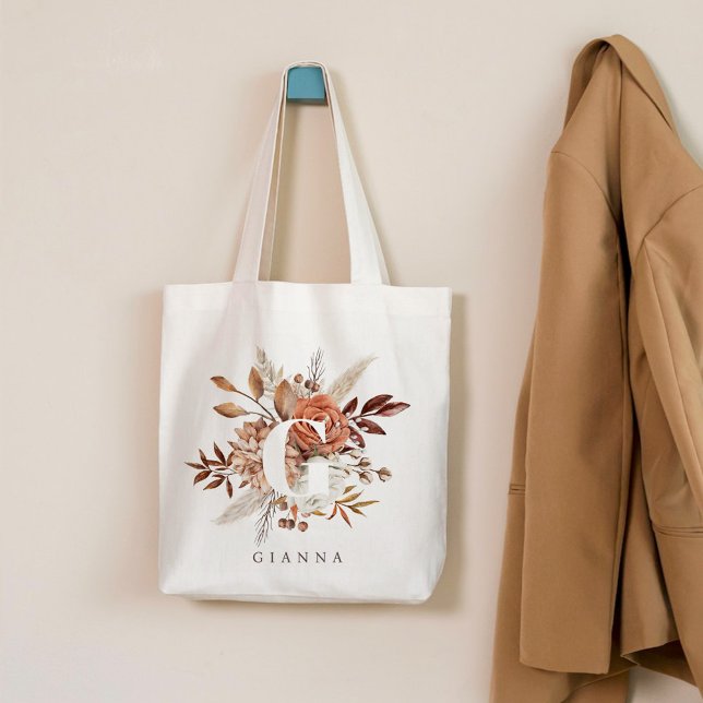 Erdbebildertes Monogramm Brautparty-Tasche Tragetasche (Von Creator hochgeladen)