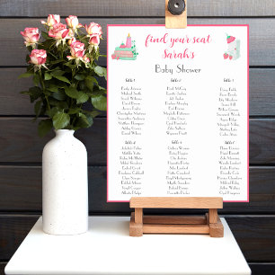 Erdbeer-Baby-Outfit Baby-Shower-Sitzordnung Poster