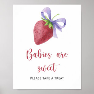 Erdbeer-Baby-Party - Babys sind süß Poster