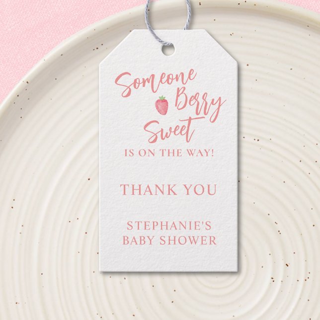 Erdbeer-Baby-Party  Geschenkanhänger (Von Creator hochgeladen)