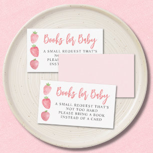 Erdbeer-Baby-Shower-Bücher für Baby  Begleitkarte