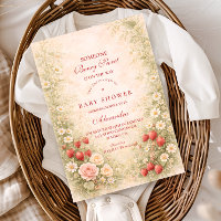 Erdbeer-Blüten-Baby-Party