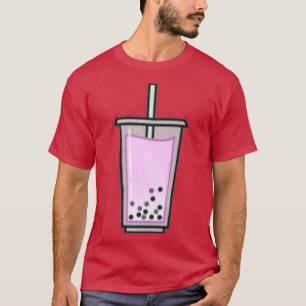 Erdbeer-Bubble-Tea T-Shirt