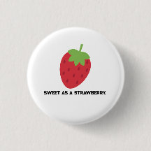 Erdbeer-Button | Süßer Frucht-Themen-Pin