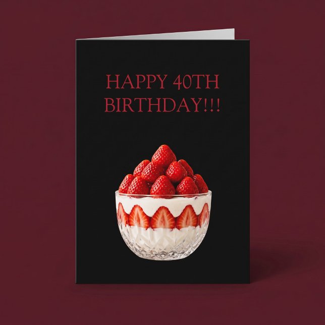Erdbeer-Dessert-Geburtstag Karte (Von Creator hochgeladen)