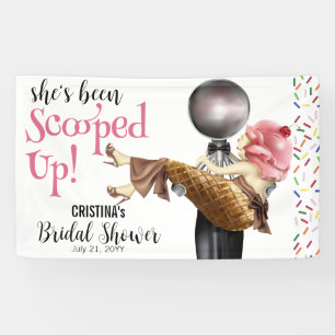 Erdbeer-Eiscreme-Brautjungfern-Party Banner