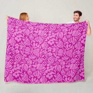 Erdbeer-Fantasie in Rosa Fleecedecke