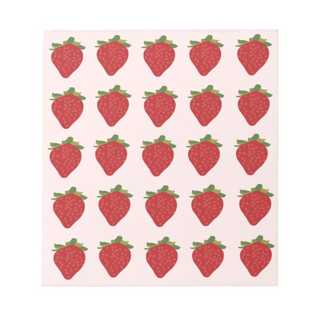 Erdbeer Frucht Erdbeeren Notizblock (Vorderseite)
