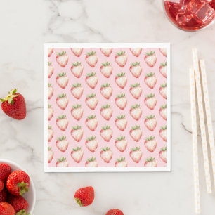 Erdbeer-Frucht-Geburtstag Serviette