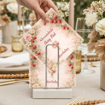 Erdbeer-Garten Floral 1. Geburtstag