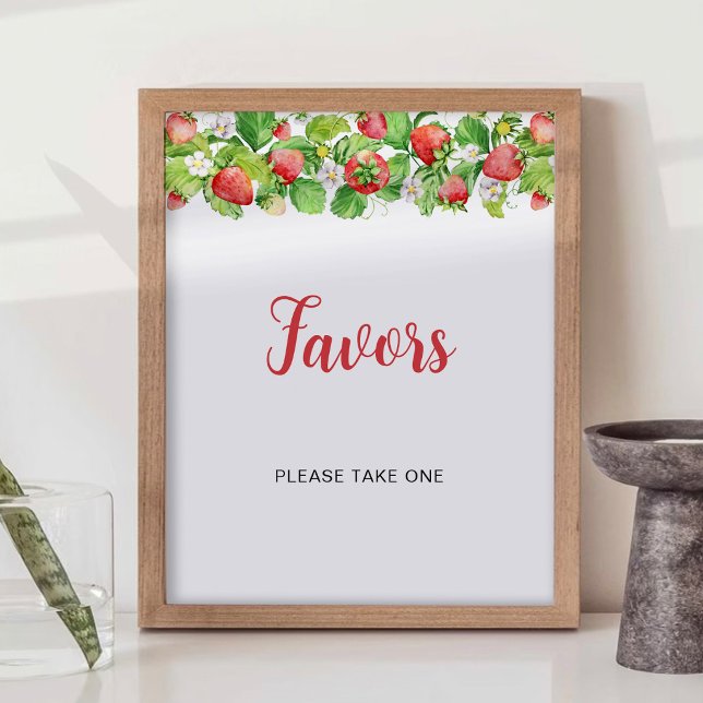 Erdbeer Geschenke Tischschild Poster (Von Creator hochgeladen)