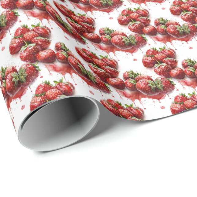 Erdbeer-Geschenkverpackung Geschenkpapier (Rolleneckpunkt)
