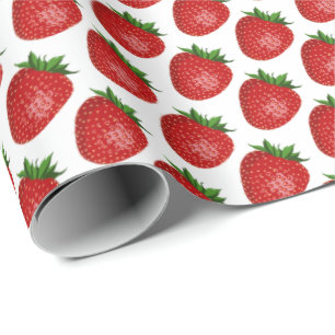 Erdbeer-Geschenkverpackung mit Frucht-Design Geschenkpapier