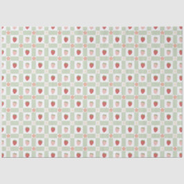 Erdbeer-Gingham-Beerenthema Seidenpapier