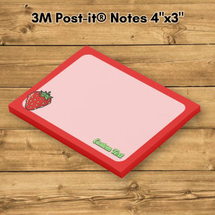 Erdbeer-Icon-Notizen Post-it Klebezettel