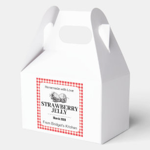 Erdbeer-Jelly-Jam Selbstgemacht Etikett STRAW04sqb Geschenkschachtel