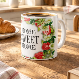 Erdbeer-Kranz   Klassischer White-Ceramic-Becher Kaffeetasse