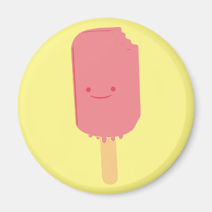 Erdbeer-Lutscher Cartoon-Zeichnung Magnet