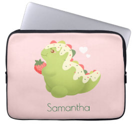 Erdbeer-Matcha-Dinosaur  Laptopschutzhülle