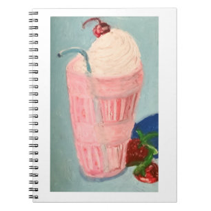 Erdbeer-Milchshake Notizblock