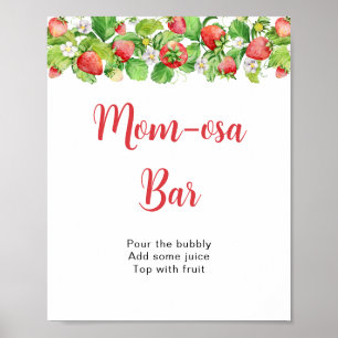 Erdbeer-Mom-Osa-Bar-Tischschild Poster