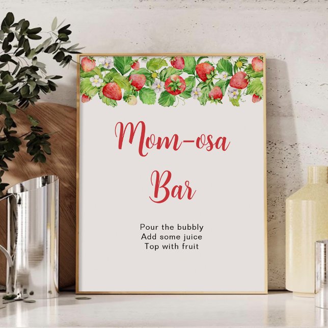 Erdbeer-Mom-Osa-Bar-Tischschild Poster (Von Creator hochgeladen)