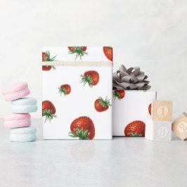 Erdbeer-Muster-Baby-Party  Geschenkpapier