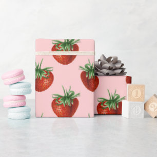 Erdbeer-Muster-Baby-Party Geschenkpapier