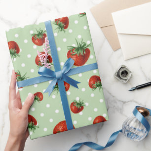 Erdbeer-Muster-Baby-Party Geschenkpapier