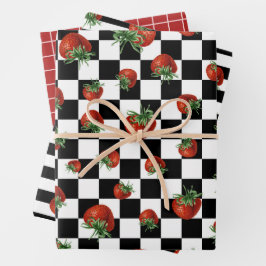 Erdbeer-Muster-Baby-Shower  Geschenkpapier Set