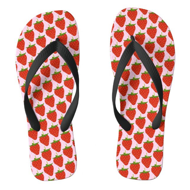 Erdbeer-Muster Flip Flops (Fußbett)