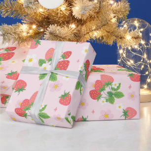 Erdbeer-Muster Geschenkpapier