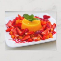 ERDBEER ORANGE NACHspeise POSTCROSSING