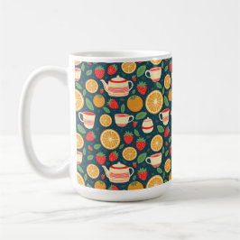 Erdbeer-Orangen-Tea-Time Kaffeetasse