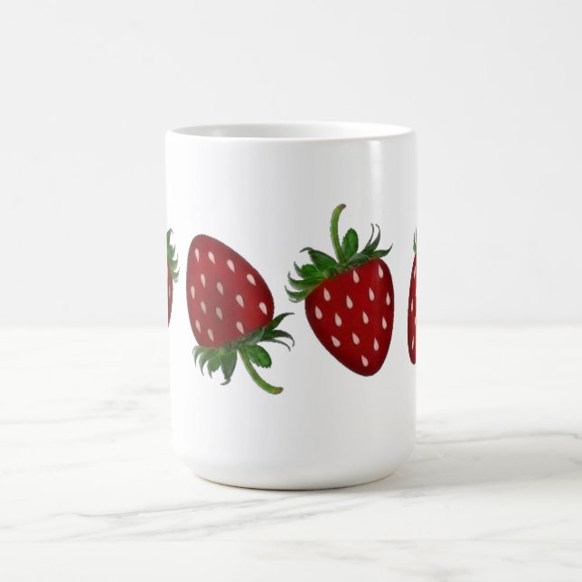 Erdbeer-Panel Kaffeetasse (Mittel)