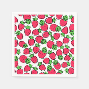 Erdbeer-Papier-Servietten, Sommer-Frucht-Party Serviette