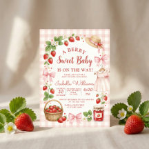 Erdbeer-Schleife Baby Shower First Berry Sweet