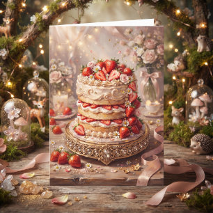 Erdbeer-Short-Cake Alles Gute zum Geburtstag Mim Karte