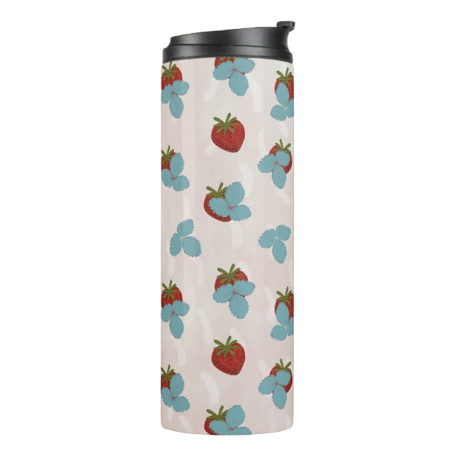 Erdbeer-Sprinkle-Thermal-Tumbler Thermosbecher (Nach links gedreht)