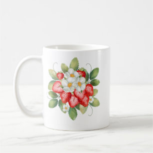 ERDBEER-TASSE KAFFEE-TASSE TEE BLUME KAFFEETASSE