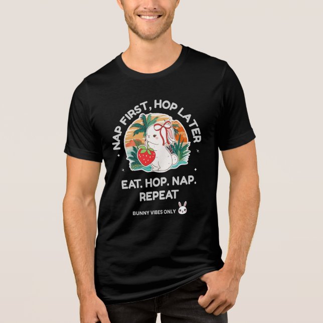 Erdbeer-Traumhase Tri-Blend Shirt (Vorderseite)