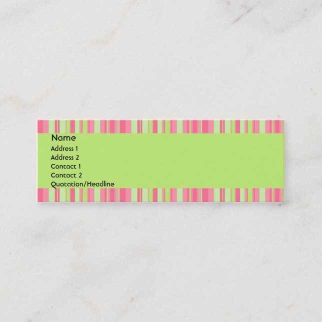 Erdbeer-u. Kiwi-Visitenkarte Mini Visitenkarte (Vorderseite)