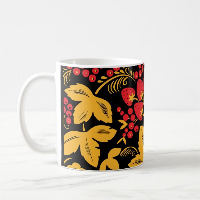 Erdbeerahorn-Verzierung Tasse (Links)