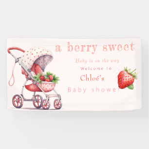 Erdbeerbaby-Dusche Banner
