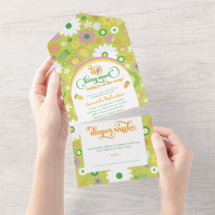 ErdbeerBaby-Dusche und Windelwanne All In One Einladung